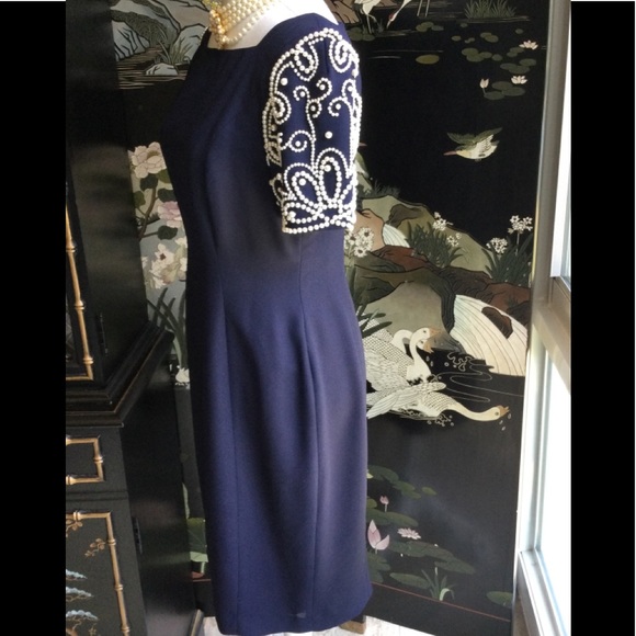 Vintage 1980’s Pearl Sleeved Dress.   B10 - Picture 10 of 16